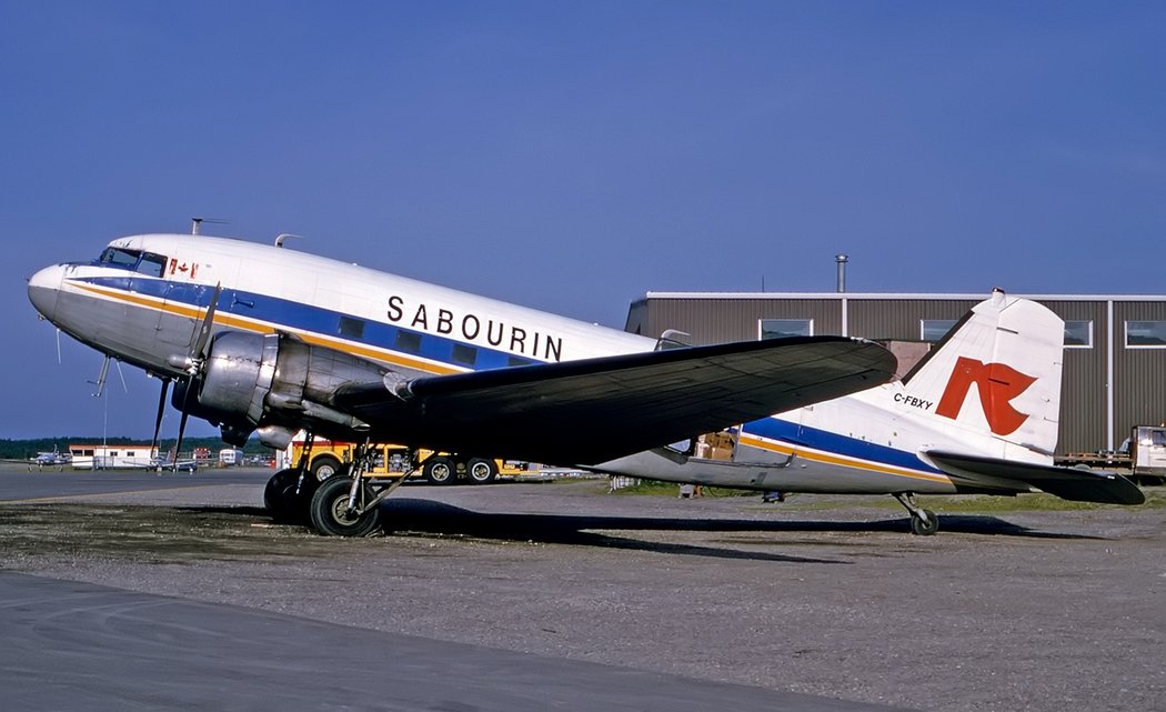 C-47B  C-FBXY  Sabourin Lake Airways
Photo DAVID A MONTGOMERY (Photo date July 5,1995.)