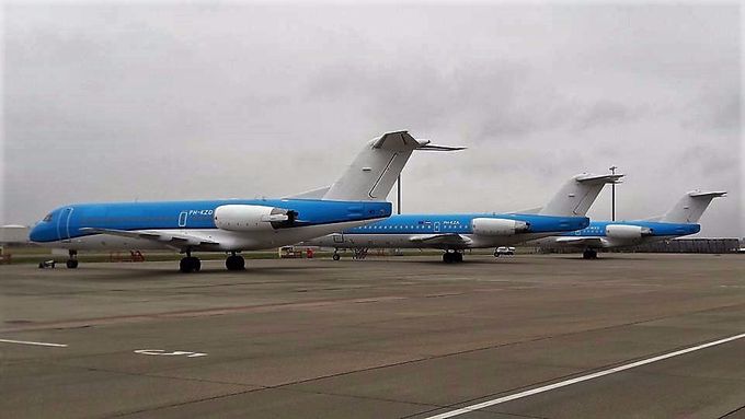 Fokker 70 PH-KZA/KZD/WXD  Ex KLM Cityhopper.
Photo with permission from PETER STOOF.