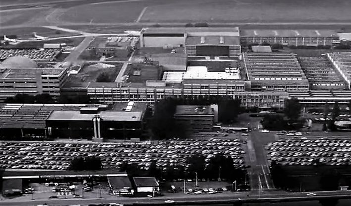 Fokker Factory  at Schiphol Oost  Amsterdam  The Netherlands.
Photo  via Youtube.