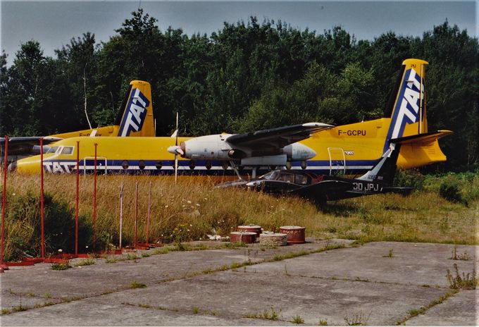 Msn:548  F-GCPU  TAT Touraine Air Transport Stored at Dinard 1997.
Photo KRIJN OOSTLANDER.