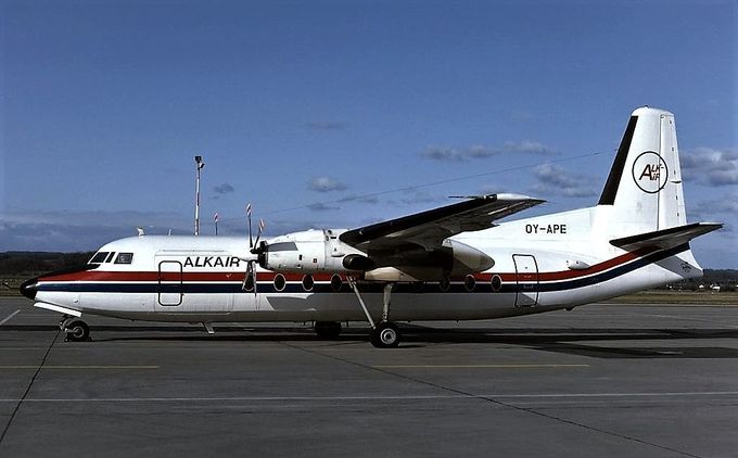 Msn:10443  OY-APE  Alkair Flight Operations AS  1985.
Photo with permission from EDUARD MARMET.