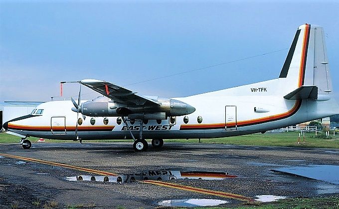 Msn:10138  VH-TFK  East West Airlines 1981. 
Photo with permission from GRAHAM BENNETT COLLECTION.