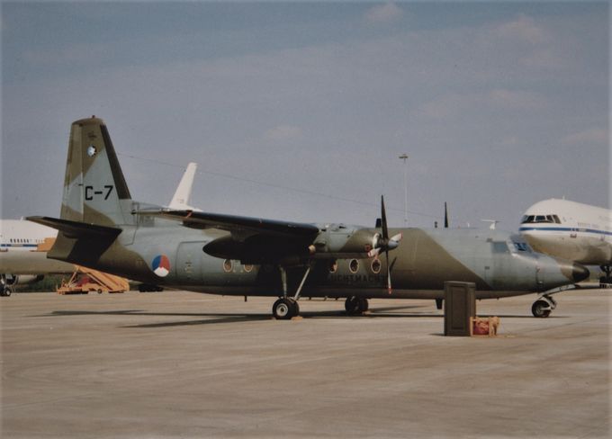 Msn:10157  C-7  Royal Netherlands Air Force   Del.date December 29,1960.
Photo  KRIJN OOSTLANDER COLLECTION.
