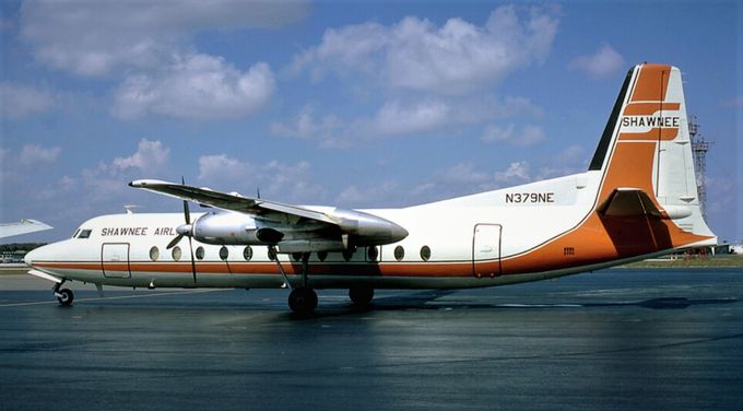 Msn:516  N379NE  Leased to Shawnee Airlines July 22,1971.
Photo BOB GARRARD.  