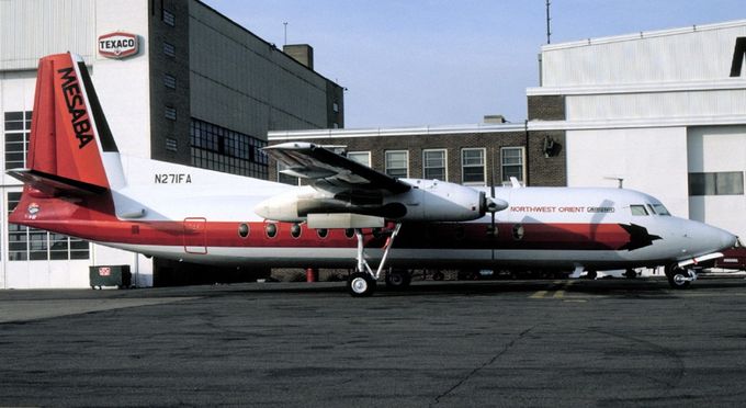 Msn:10434  N271FA  Mesaba Airlines  Leased March 1,1986.
Photo BILL THOMSON COLLECTION.