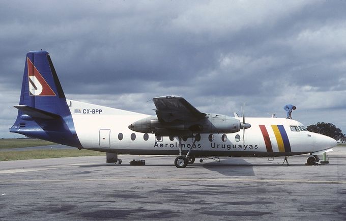 Msn:116  CX-BPP  Aerolineas Uruguayas.
Photo with permission from RICHARD VANDERVORD.