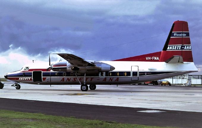 Msn:10133 VH-FNA  Ansett A.N.A. Del.date October 9,1959.
Photo with permission from N.K.DAW COLLECTION.