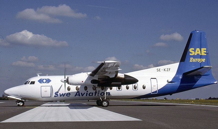 Msn:10266  SE-KZF  Swe Aviation Europe.1997.
Photo DICK THOMASSON COLLECTION.