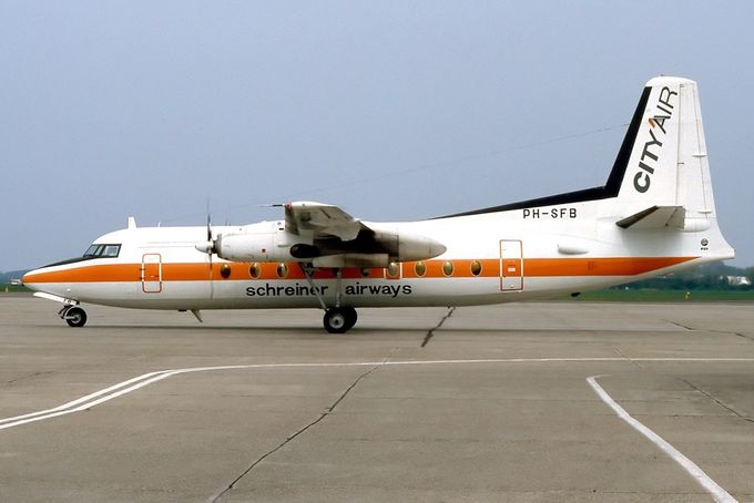 Msn:10295  PH-SFB  Schreiner Airways /CityAir  Del.date September 1,1986.
Photo MAARTEN VISSER SR.