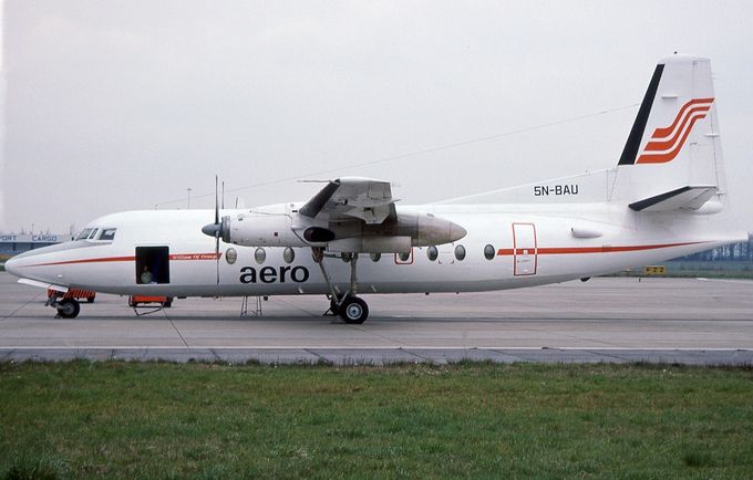 Msn:10673  5N-BAU  Aero Contractors of Nigeria Lsd April 1,1993
Photo by DANNY GREW.