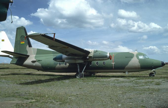 Msn:10599  TAM-93  Transporte Aereo Militar Bolivia  Del.date  May 19,1980.
Photo  RICHARD VANDERVORD  Photo date  March 1992.