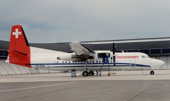 Msn:20192  PH-EXO  Crossair  September 14,1990.
Photo AD J. ALTEVOGD.