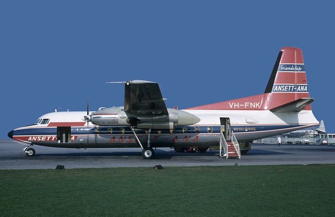 Msn:10280  VH-FNK  Ansett ANA  Del.date  August 9,1965.
Photo with permission from PETER GATES COLLECTION.