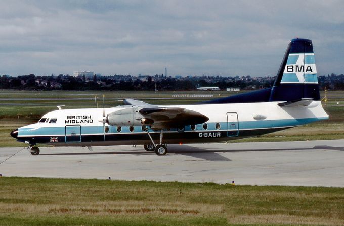 Msn:10225  G-BAUR  British Midland Airways  Lsd from  Air UK
February 15,1984. 
Photo  .
