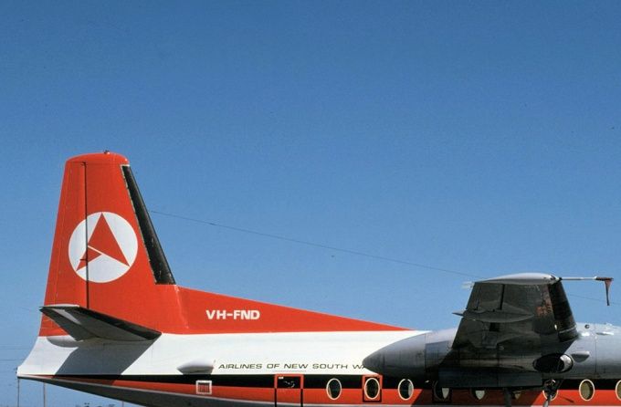 Msn:10144  VH-FND  Ansett of NSW  Del.date  
Photo  with permission from  NIGEL K DAW.