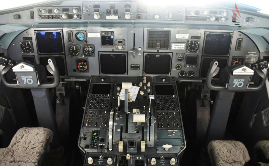 Cockpit  Fokker F70  VH-NUY  Alliance Airlines.
Photo 