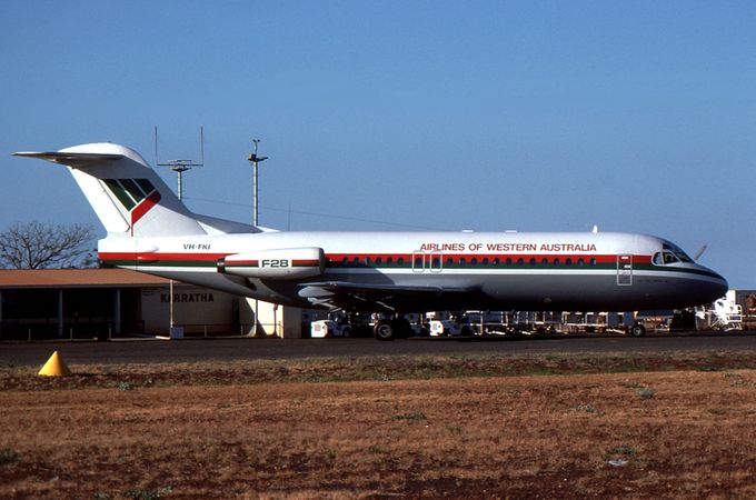 Msn-11183  VH-FKI  Airlines of Western Australia  July 16,1982.
Photo WILLIAM GREY COLLECTION  Photo date September 8,1982