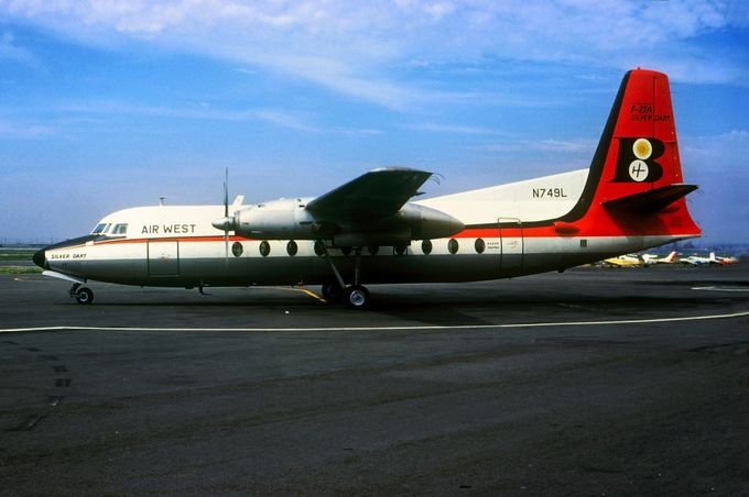 Msn:63  N749L  Air West  Bonanza Al colors Merged March 7,1968.
Photo 