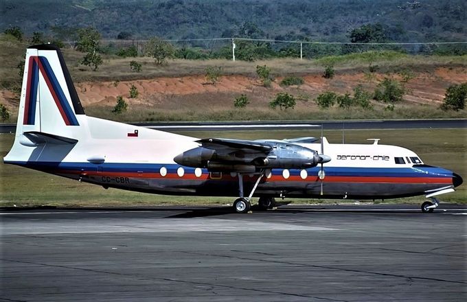 Msn:55  CC-CBR  Aeronor Chile  Del.date February 24,1978.     Photo  FERNANDO MESQUITA COLLECTION.