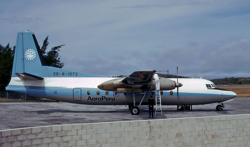 Msn:10443  OB-R-1072  Aero Peru SubLeased March 4,1974. Maersk Colors.
Photo JOHN MOUSE COLLECTION.
